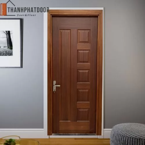 Cửa gỗ HDF Veneer xoan đào 6B