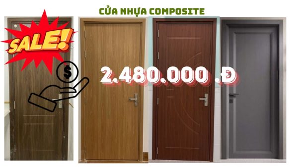 Giảm giá cực sốc cửa composite 