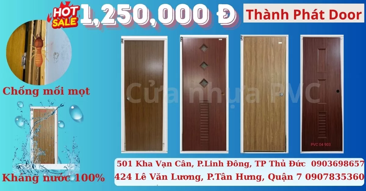 Cửa nhà tắm bằng nhựa pvc