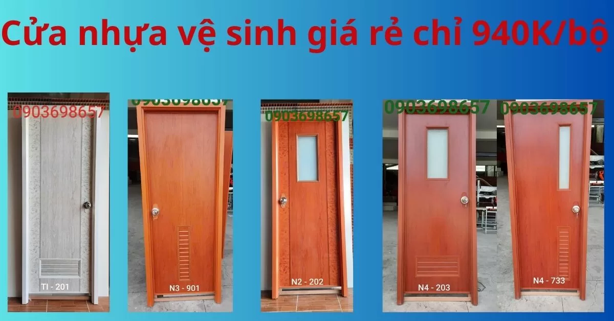 Cửa phòng tắm giá chỉ 900.000 đ/bộ