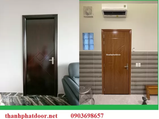 Cửa composite Sung Yu sơn vân gỗ cao cấp