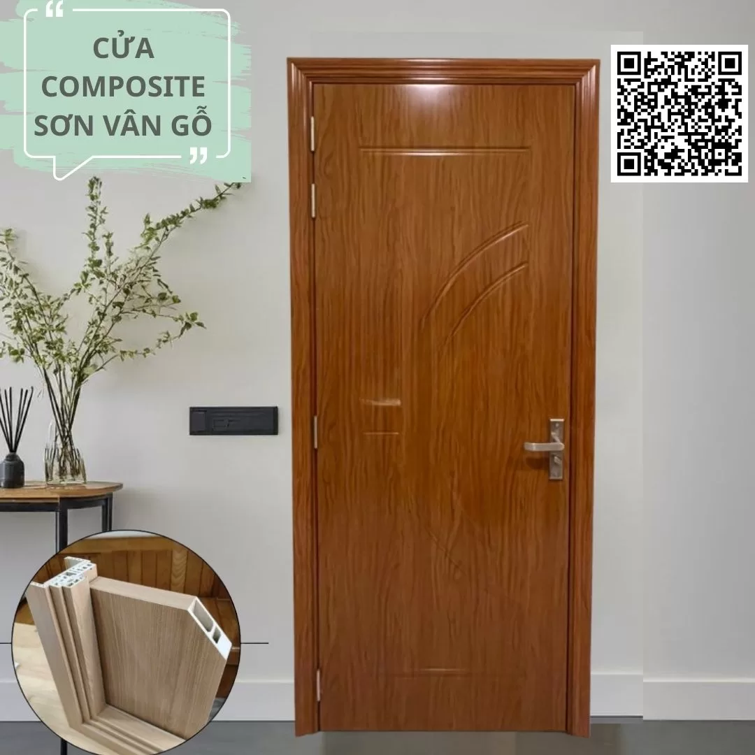 Cửa nhựa composite sơn vân gỗ 