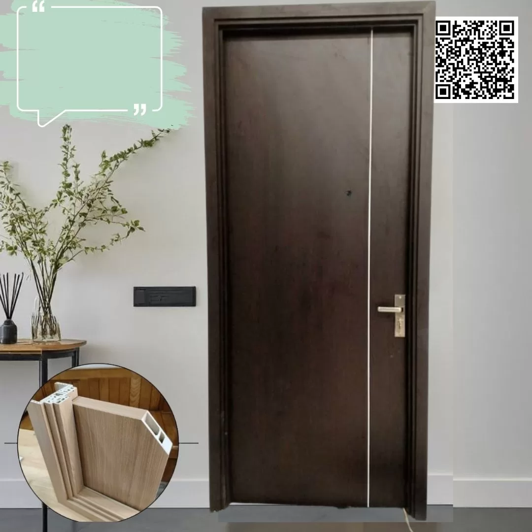 Cửa nhựa composite chạy chỉ nhôm tạo điểm nhấn sang trọng 