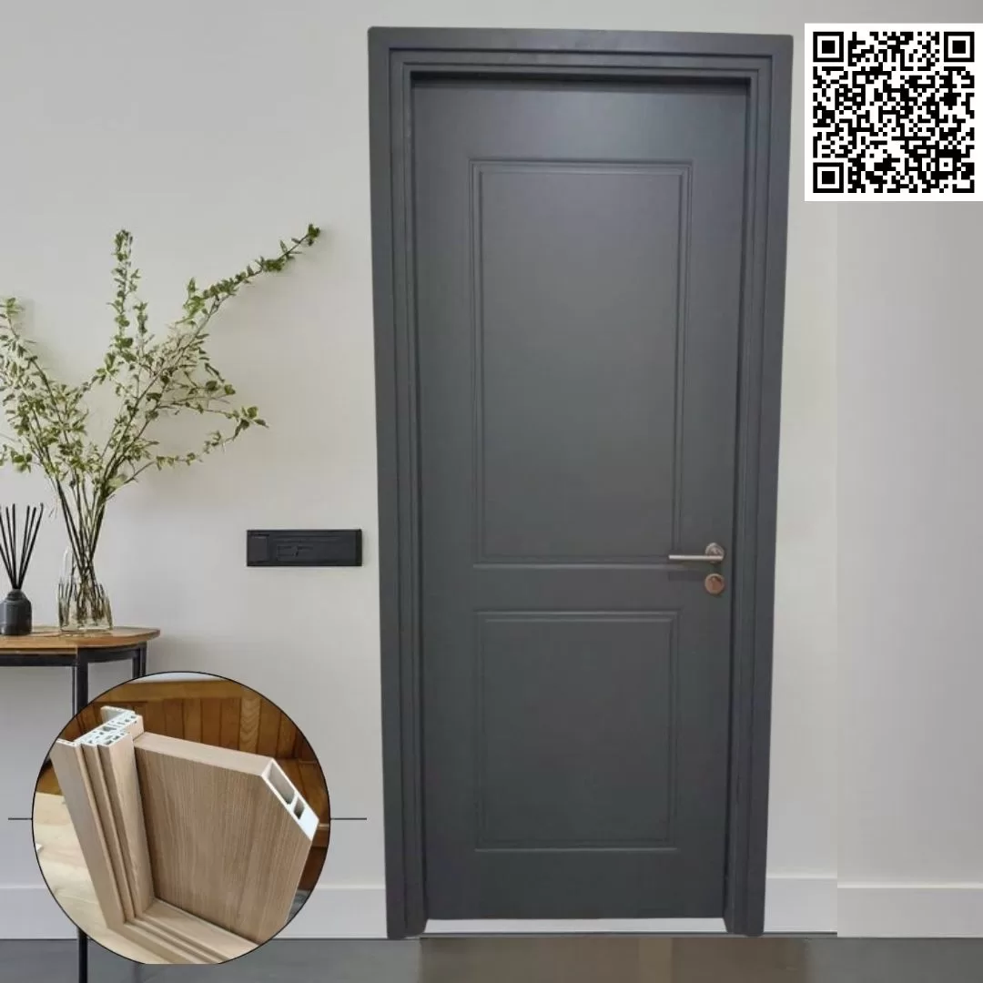 Cửa Nhựa Composite Xám TP593 – Hiện Đại, Sang Trọng, Bền Bỉ