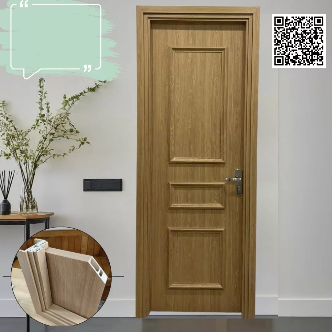 Cửa composite phào chỉ nổi - phong cách sang trọng
