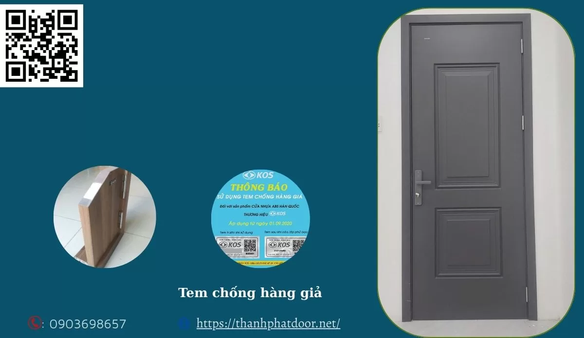 Cửa nhựa xám hiện đại