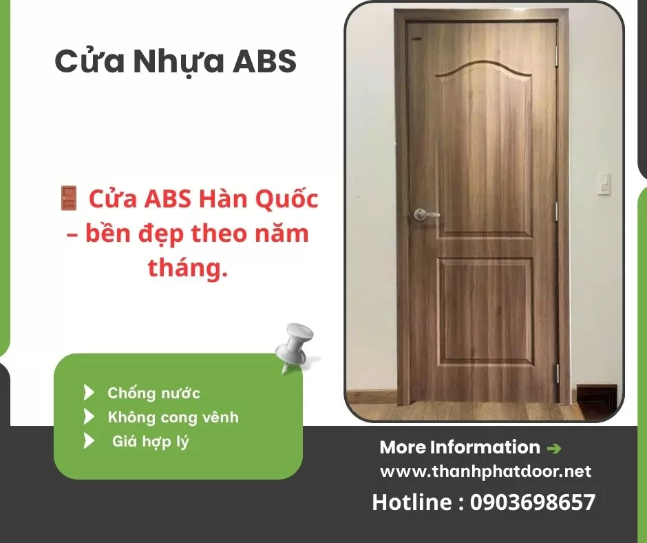 Cửa Nhựa Giá Rẻ Tháng 11/2026 – Mẫu Đẹp, Giá Tốt Tại TPHCM Cửa ABS Vân Gỗ: Lựa Chọn Hoàn Hảo Cho Ngôi Nhà Hiện Đại